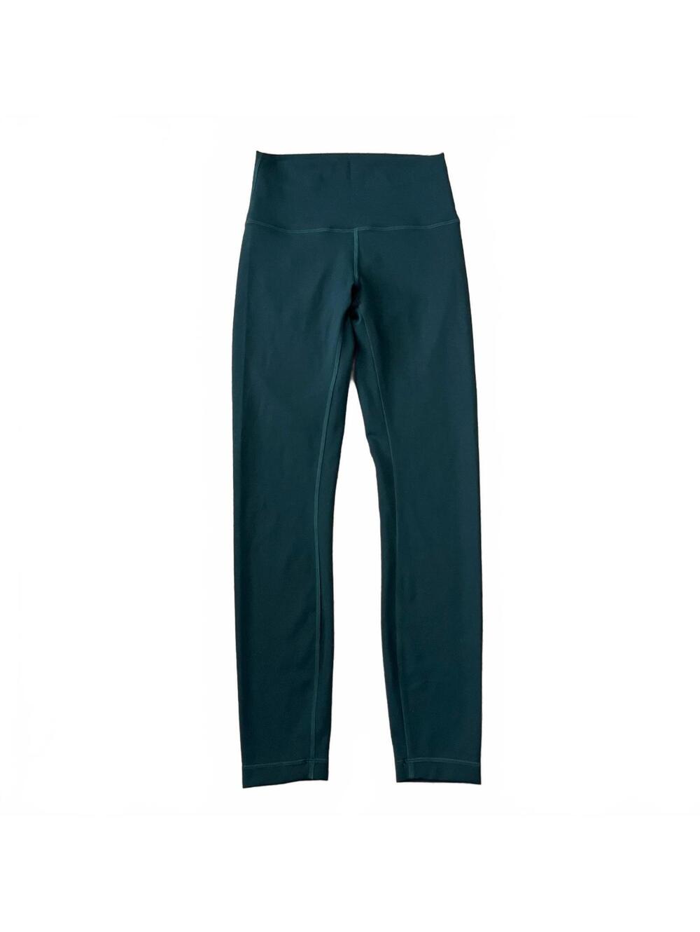 Lululemon Wunder Train HR Tight 25" Size 4 Green Everlux Leggings